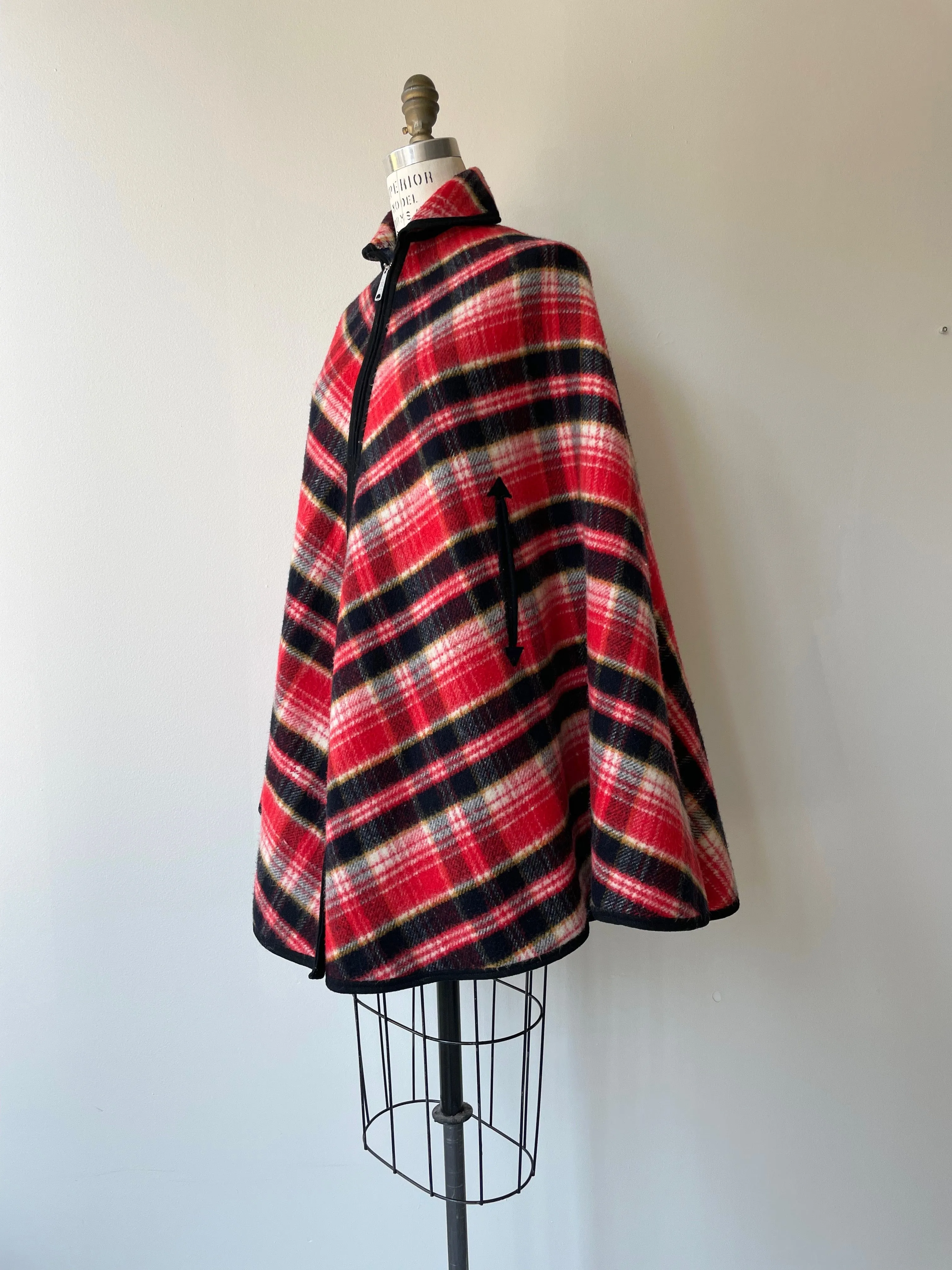 1950s Reversible Wool Cape