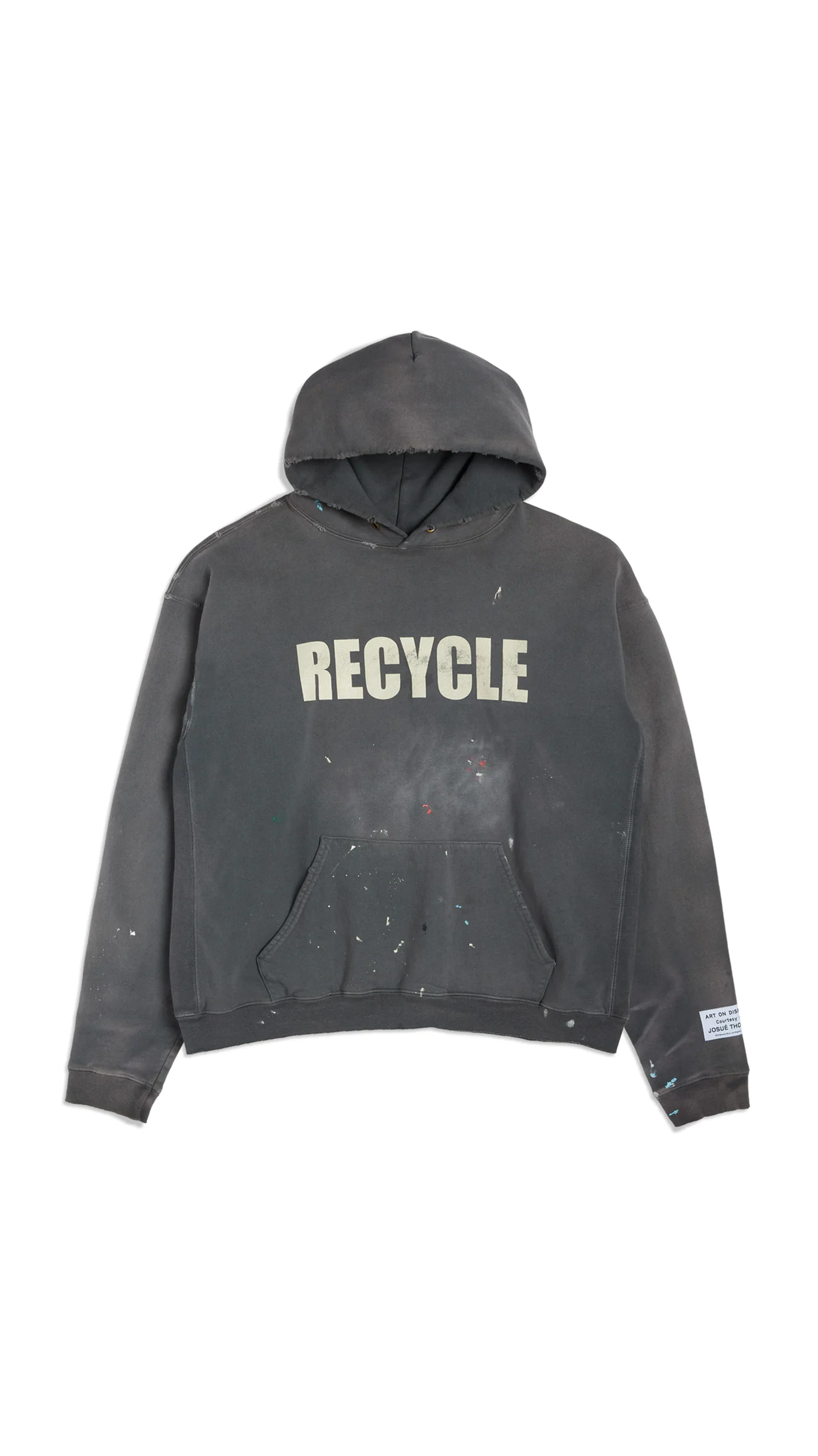 90's Recycle Hoodie - Washed Black