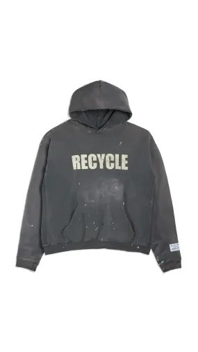 90's Recycle Hoodie - Washed Black