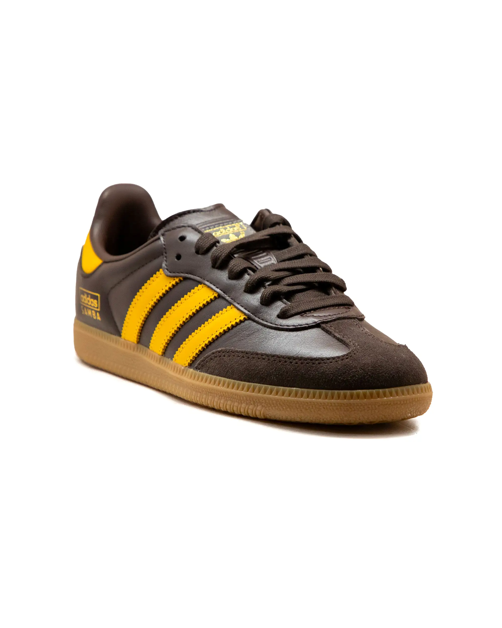 Adidas Samba OG Pelle Marrone Giallo