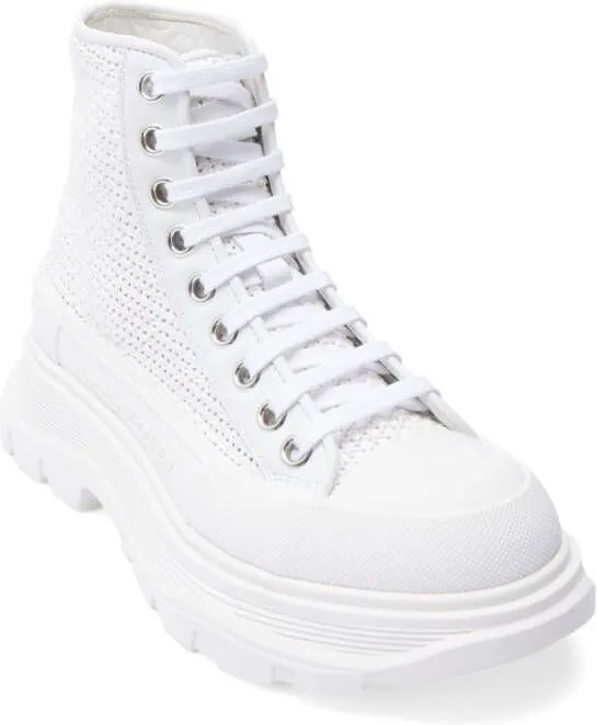 Alexander McQueen interwoven-design boots White