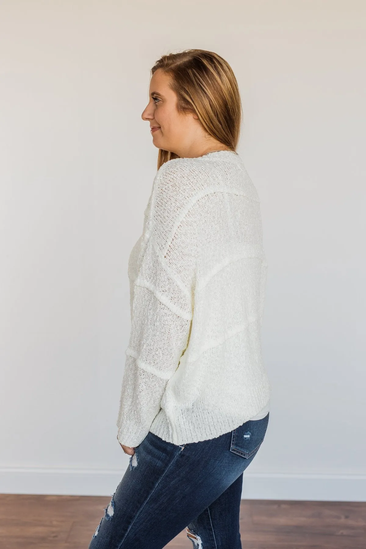 All We Need Knit Sweater- Cream