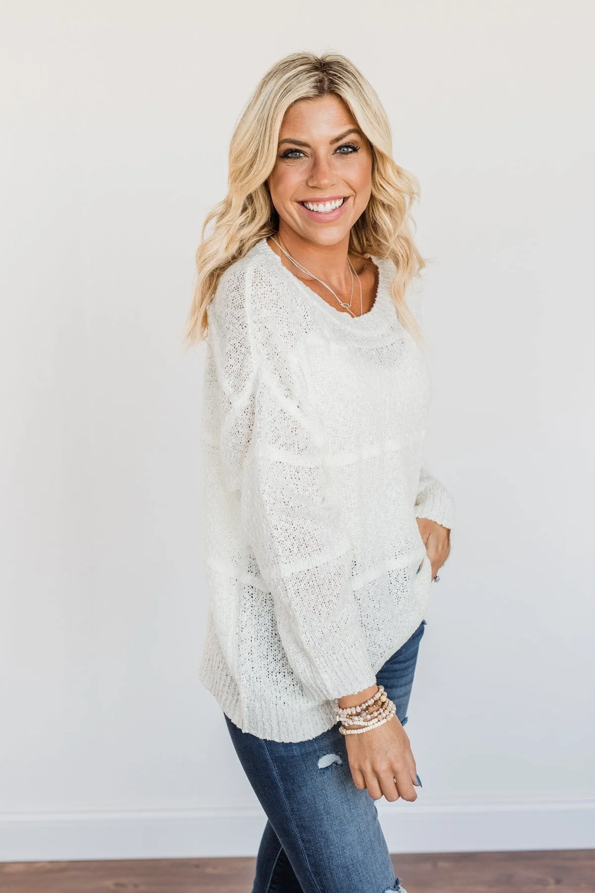 All We Need Knit Sweater- Cream