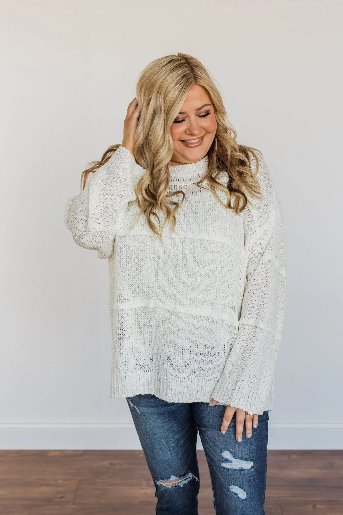 All We Need Knit Sweater- Cream