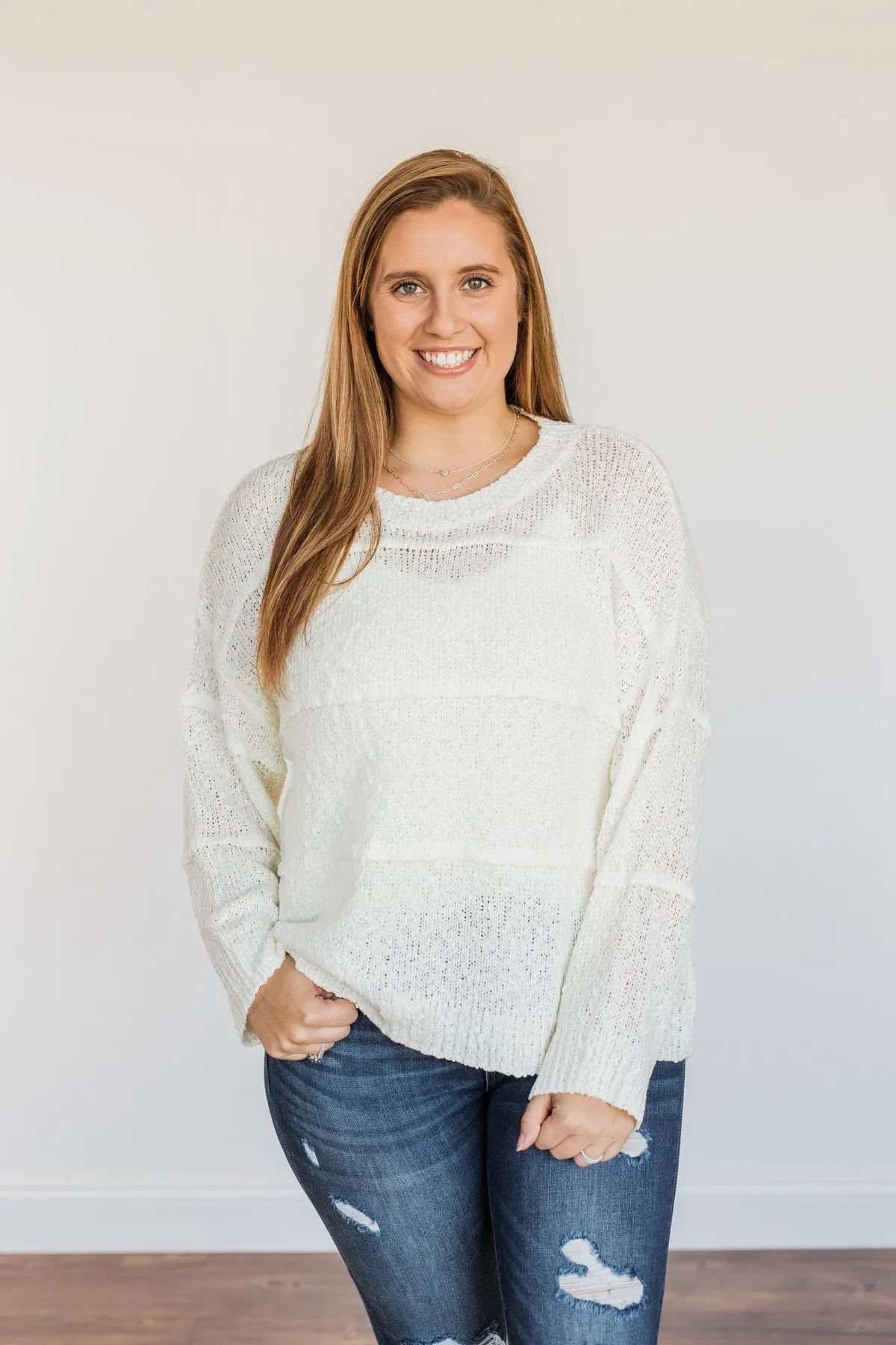 All We Need Knit Sweater- Cream