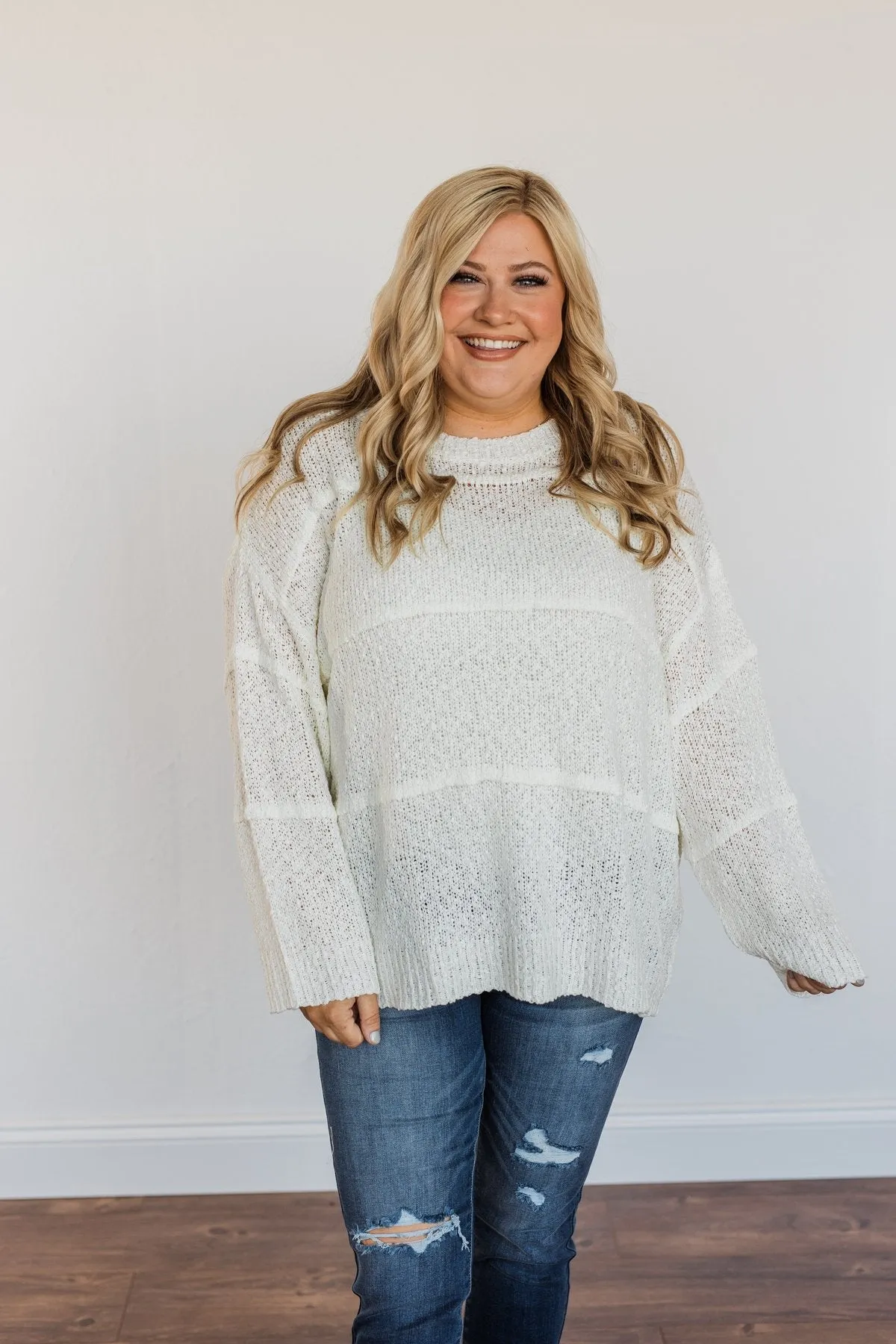 All We Need Knit Sweater- Cream