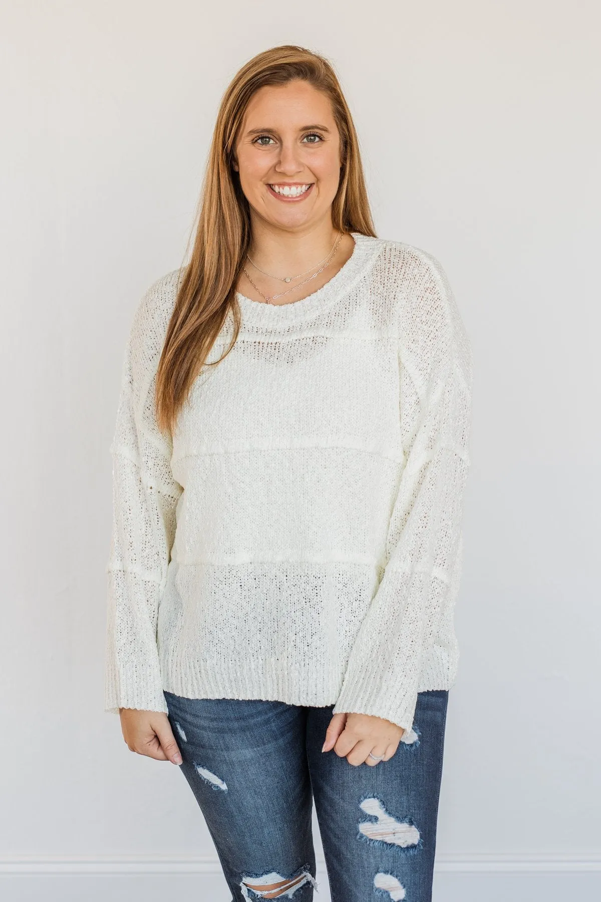 All We Need Knit Sweater- Cream