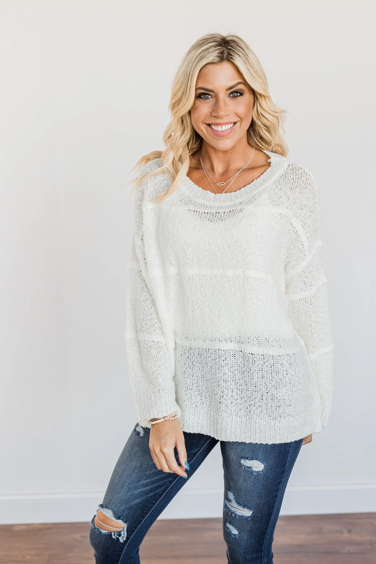 All We Need Knit Sweater- Cream