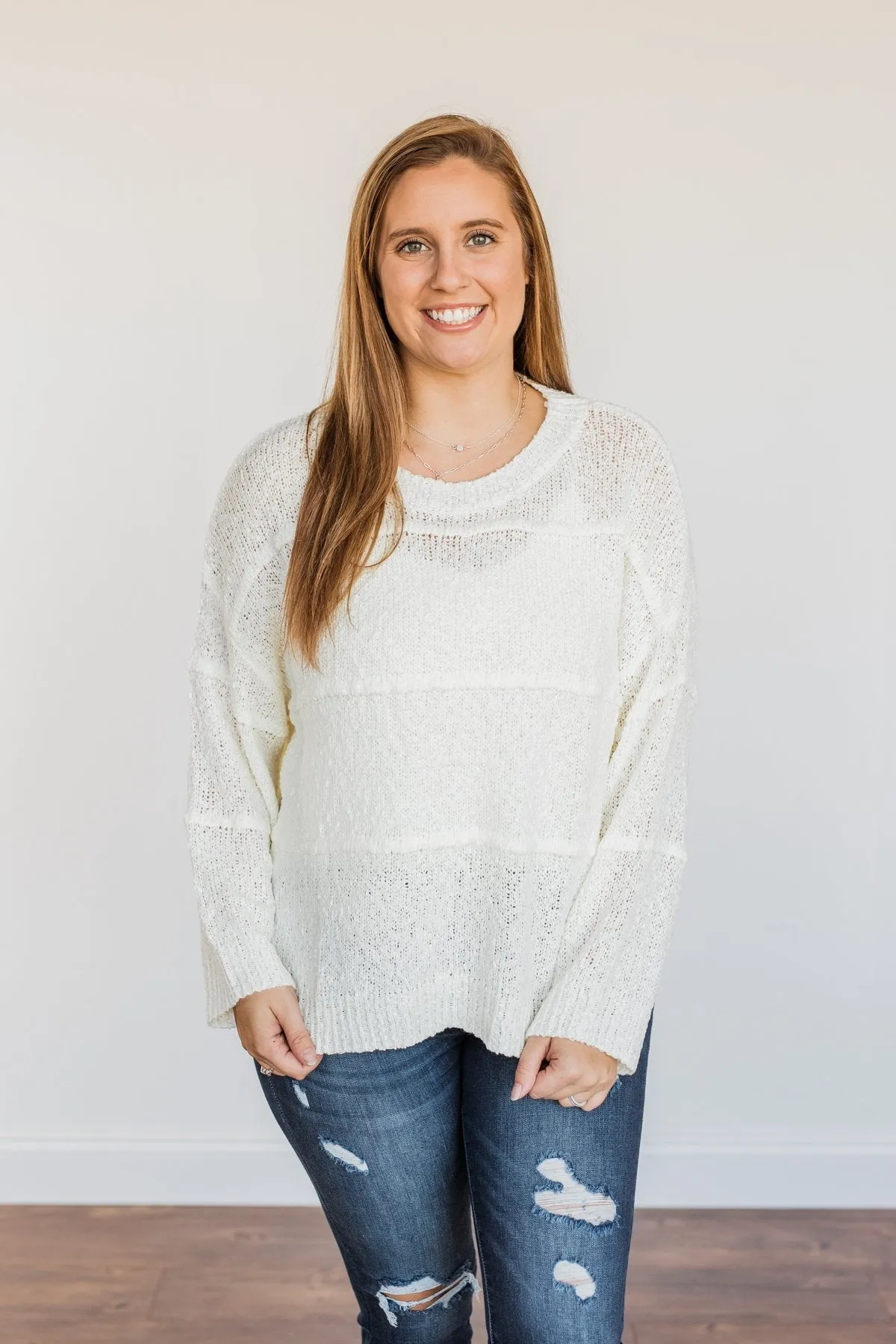 All We Need Knit Sweater- Cream