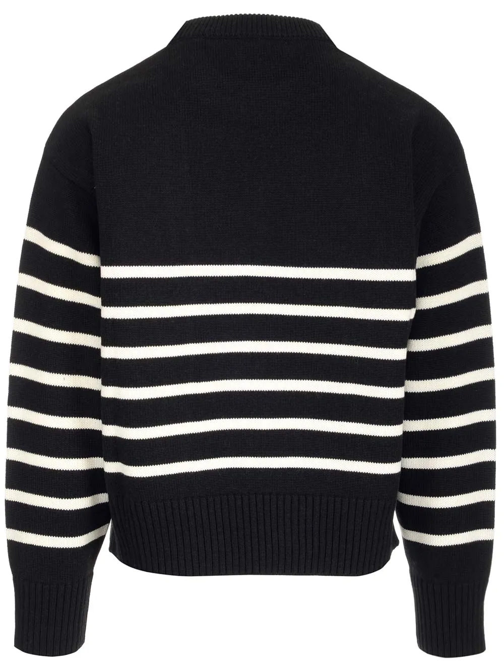 AMI De Coeur Striped Crewneck Sweater