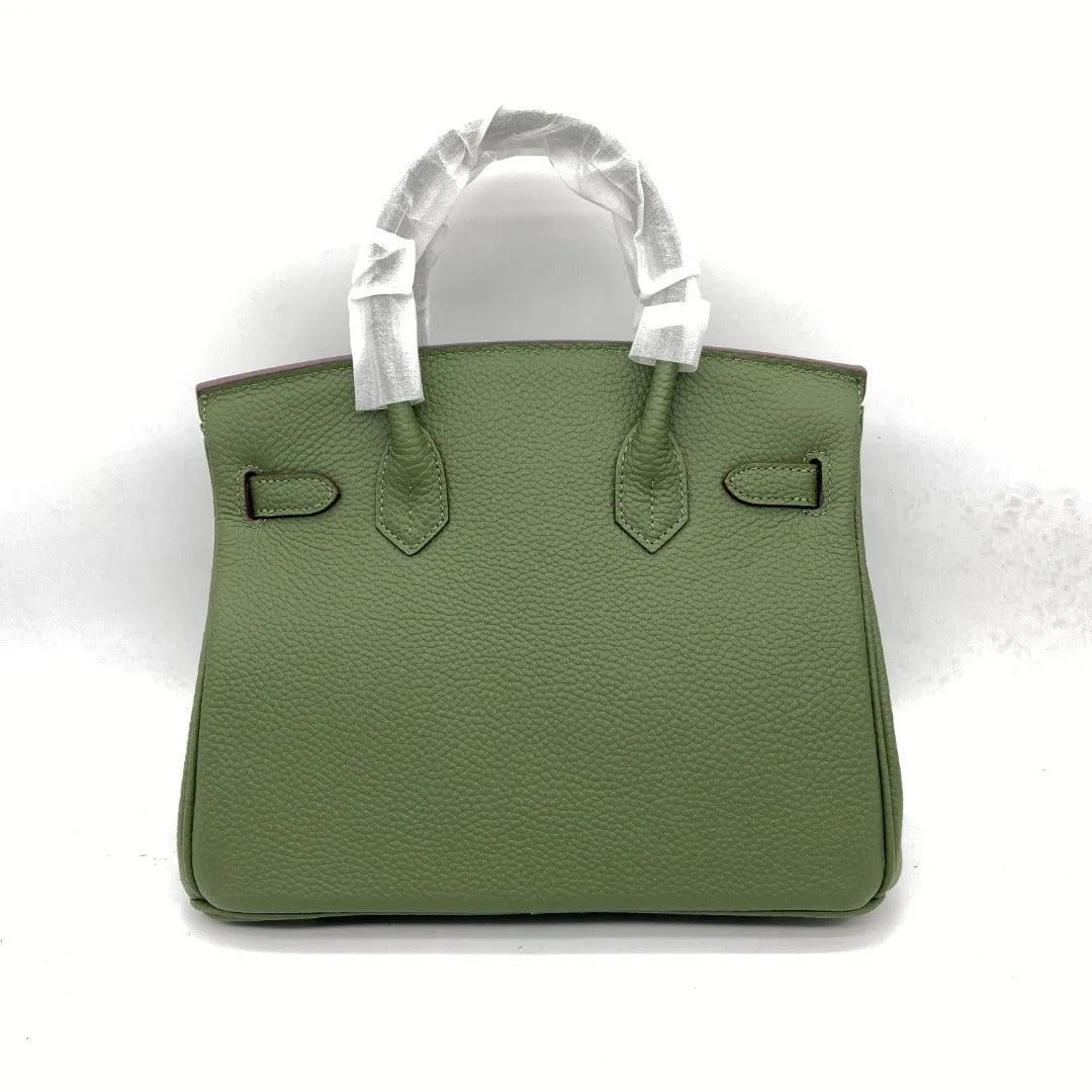 Angela Togo Leather Tote Padlock Bag