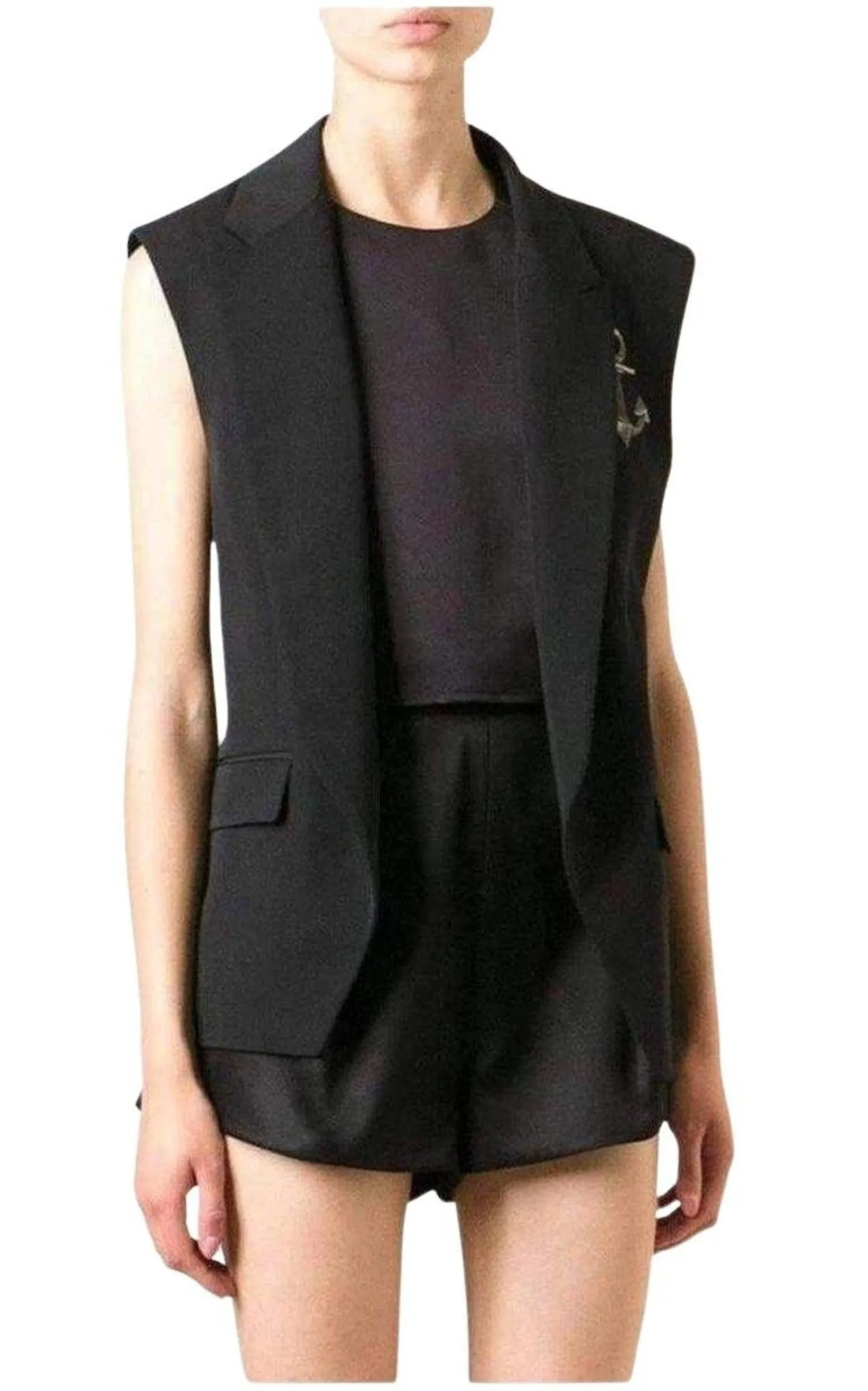 ANTONIO VACCARI  |Pinned Anchor Emblem Vest