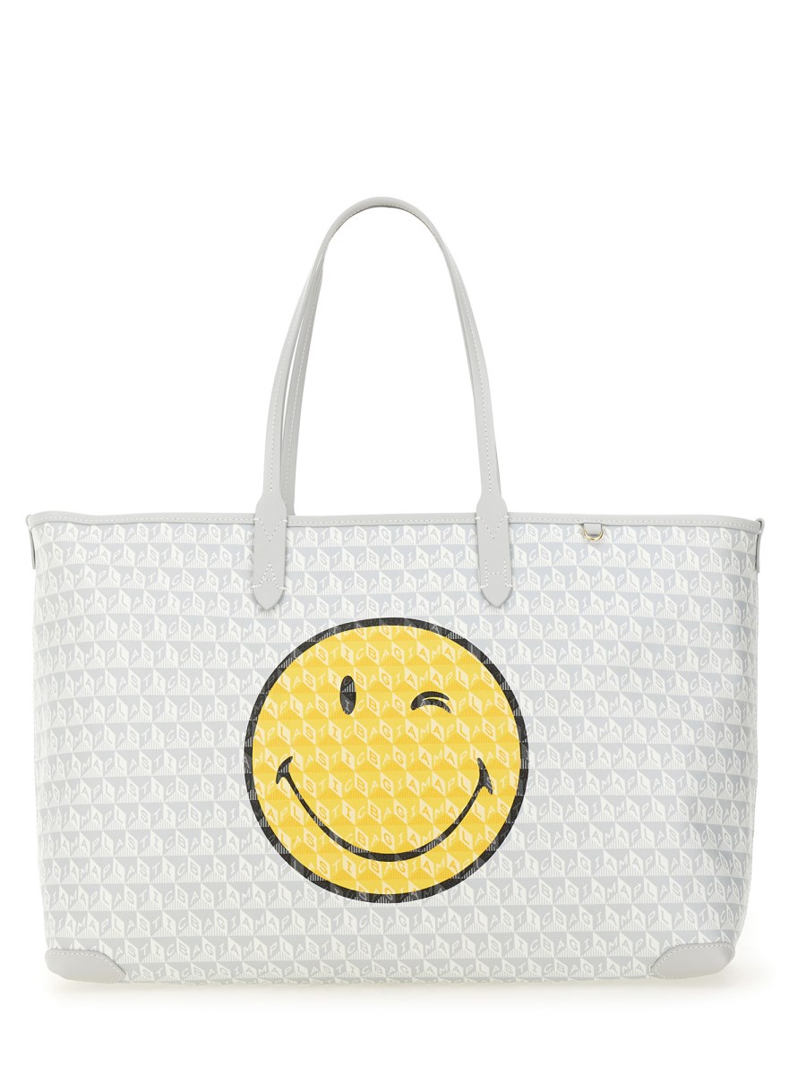 ANYA HINDMARCH    ZIPPERED I AM A PLASTIC BAG TOTE BAG