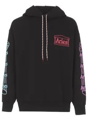 Aries Logo Printed Long-Sleeved Hoodie