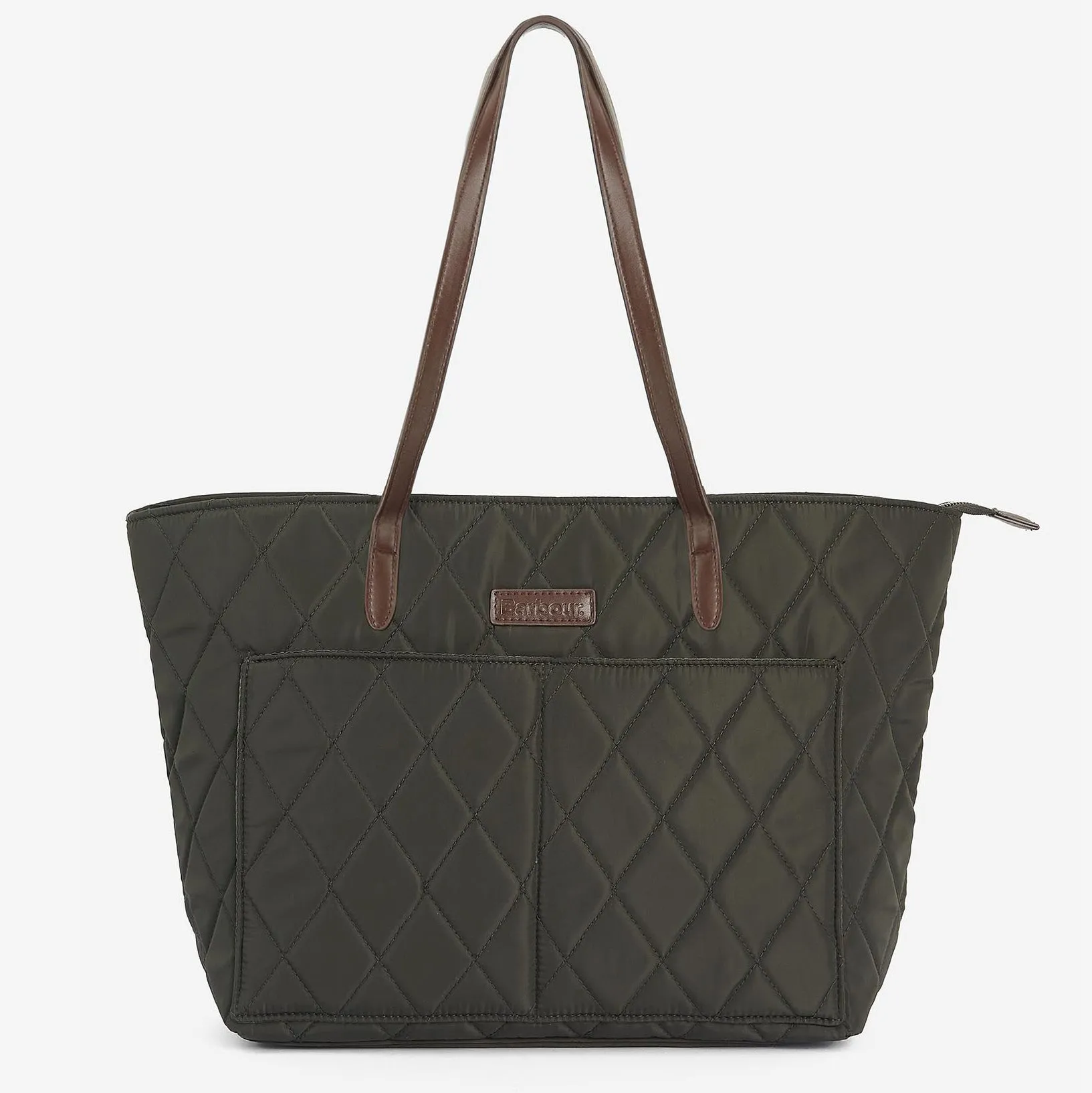 Barbour Quilted Tote Bag in Olive