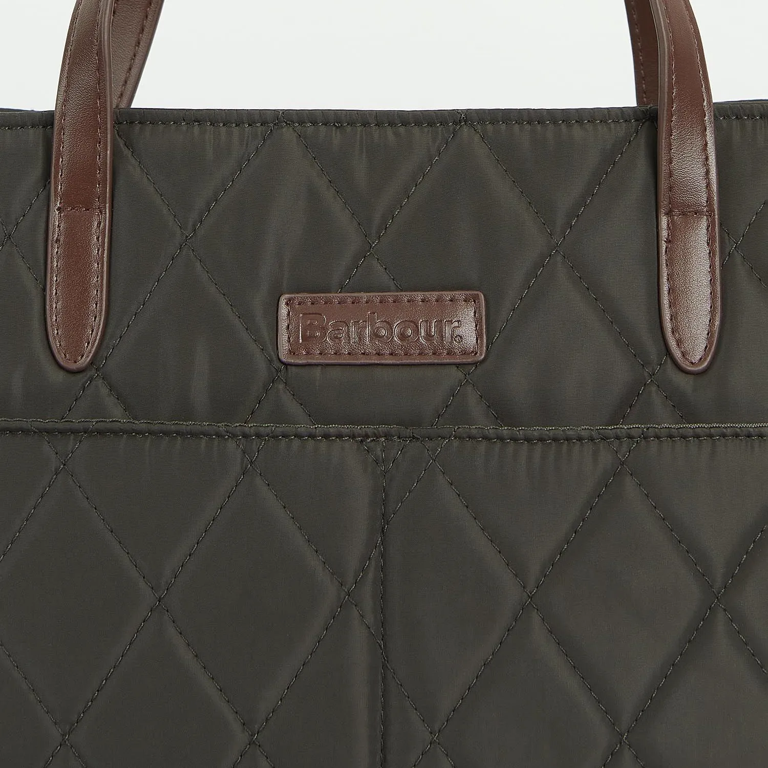 Barbour Quilted Tote Bag in Olive