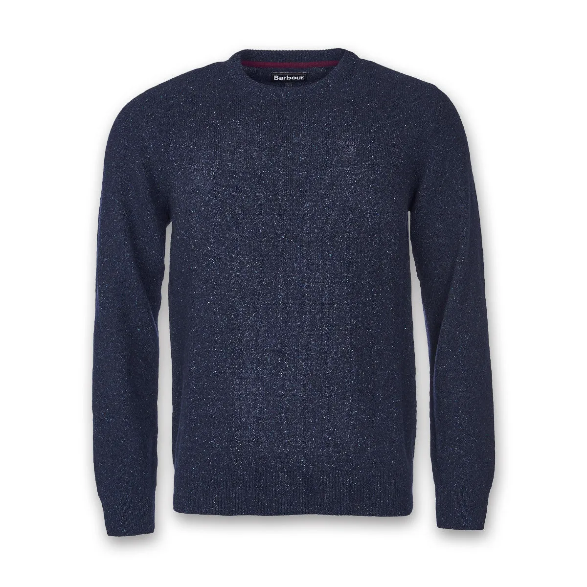 Barbour - Tisbury Crew Neck Jumper in Navy Fleck