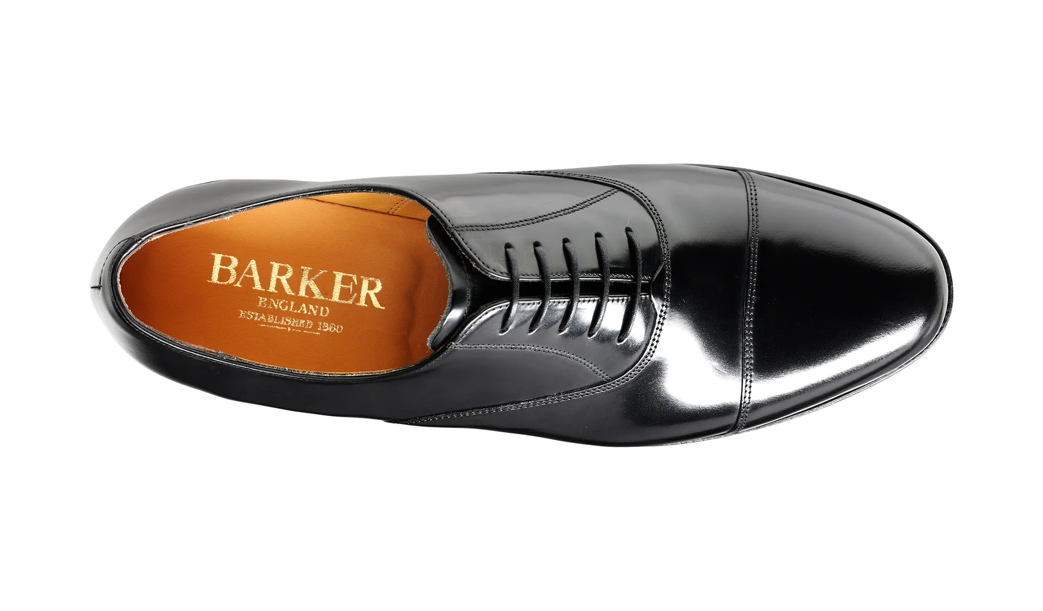 Barker Arnold Classic Oxford Shoe  - Hi Shine Black