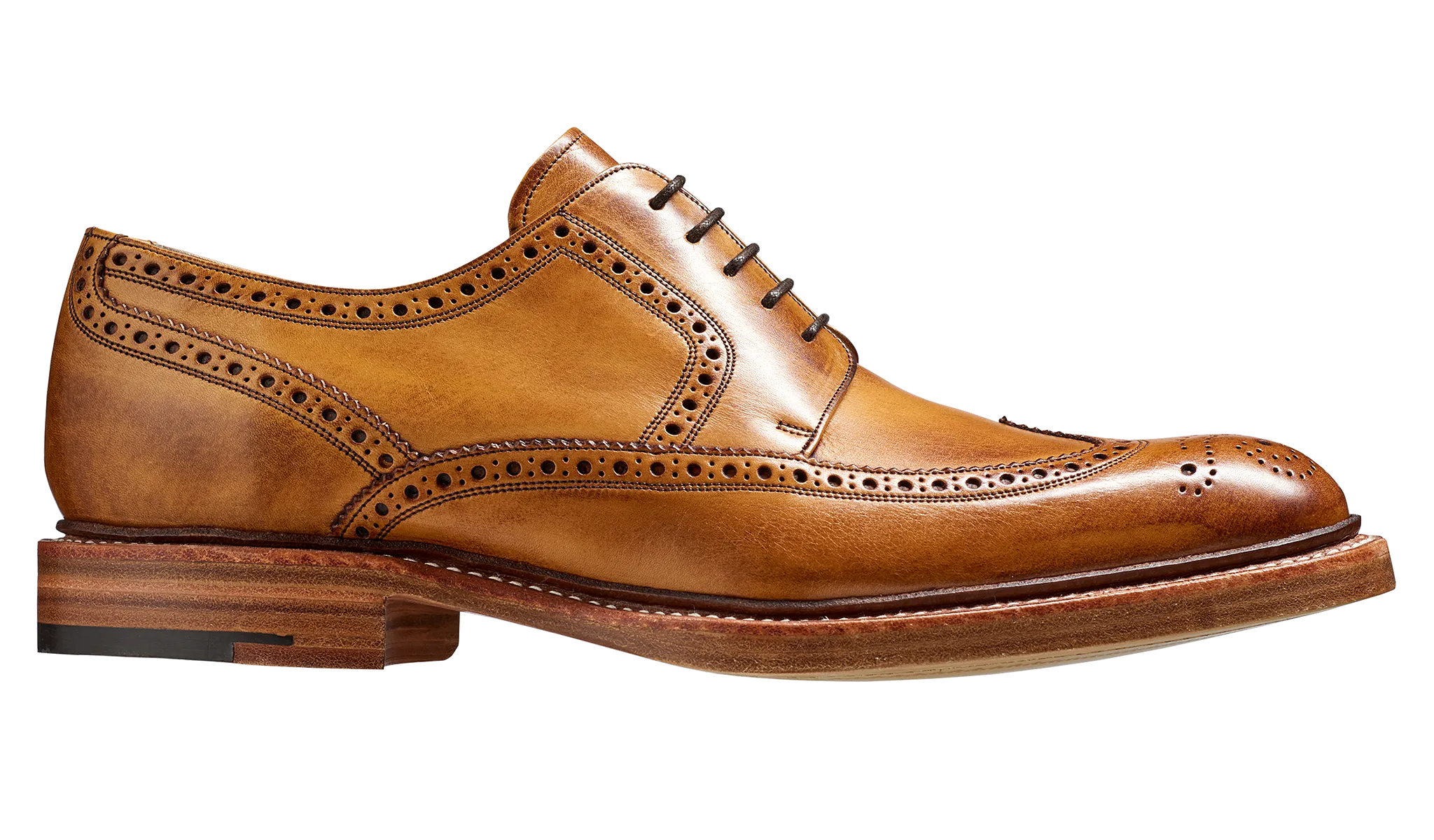 Barker Bailey Classic wing tip Derby - Cedar Hand Painted