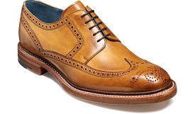 Barker Bailey Classic wing tip Derby - Cedar Hand Painted