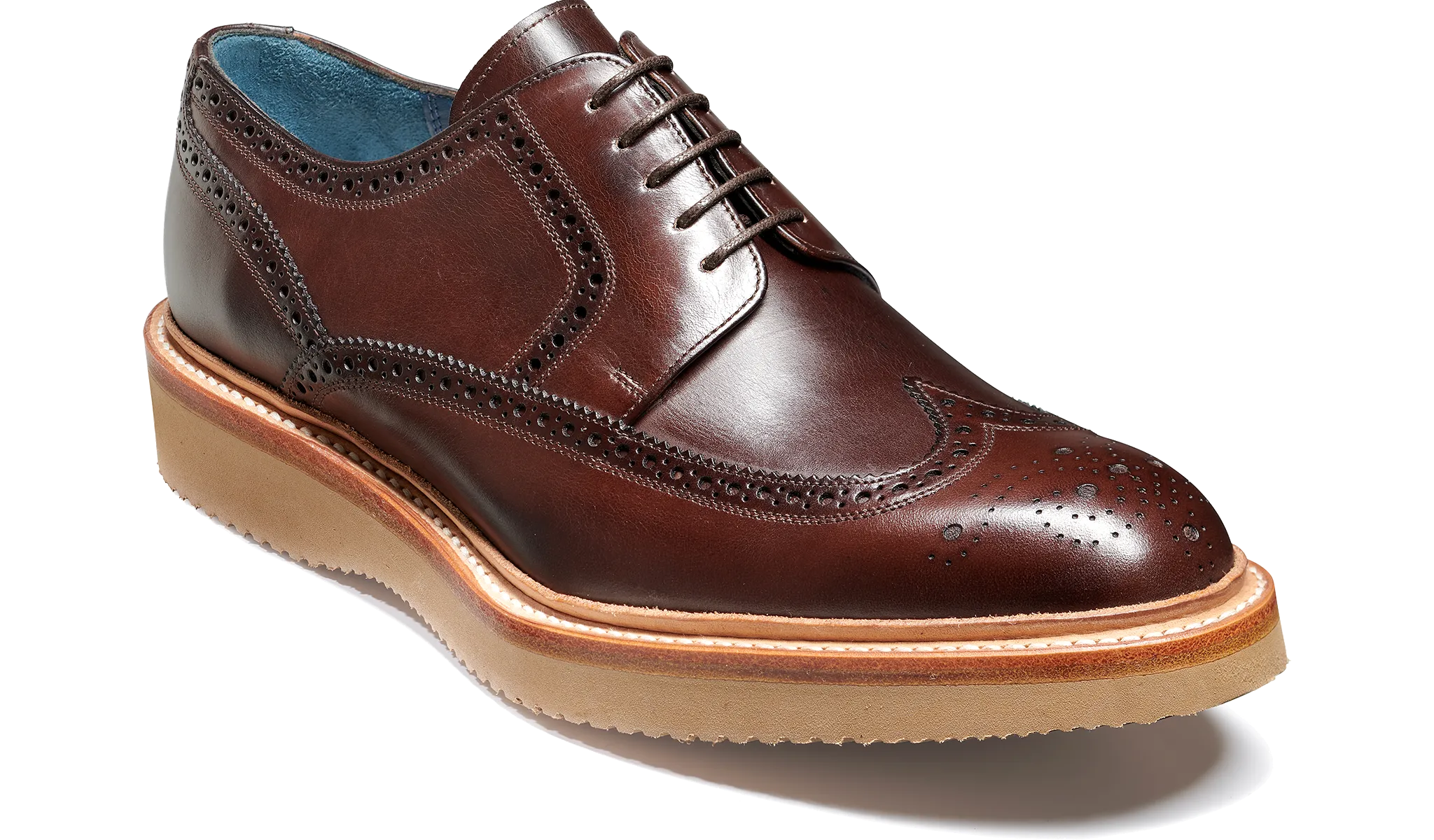 Barker Bill Derby Brogue - Chococlate Hand Painted