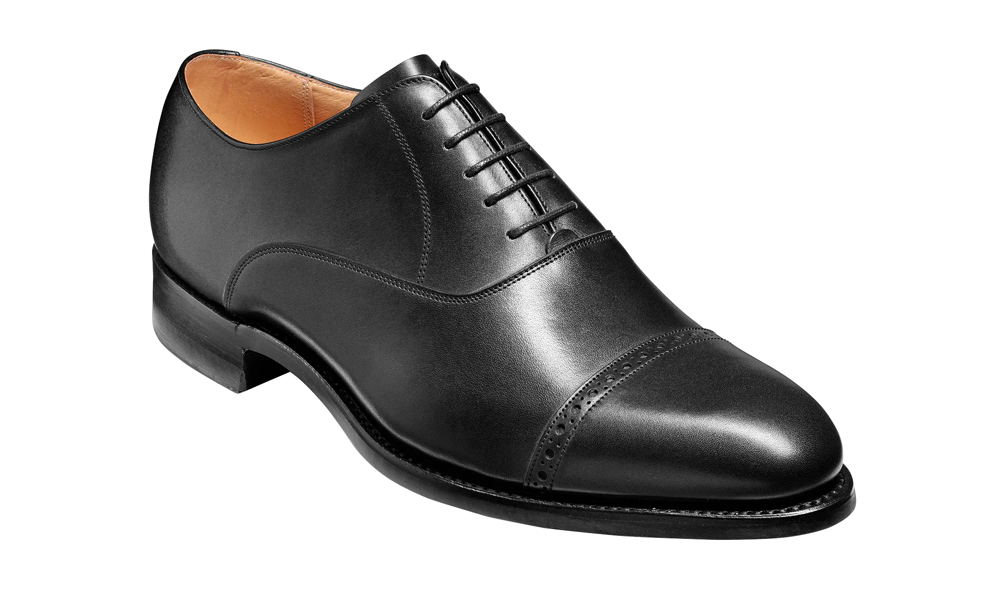 Barker Burford  Smart toe-cap Oxford Shoe  -Black Calf