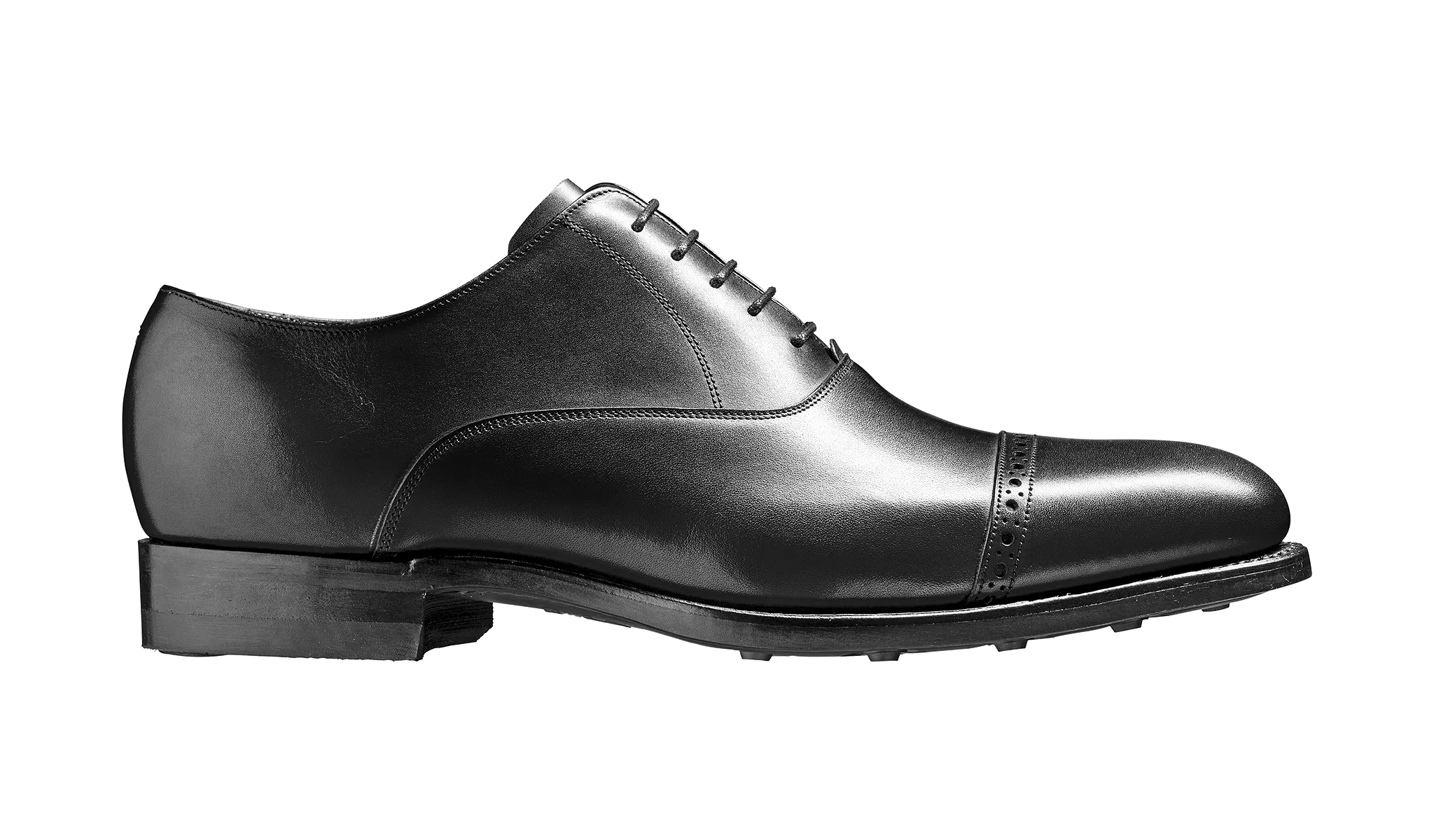 Barker Burford  Smart toe-cap Oxford Shoe  -Black Calf