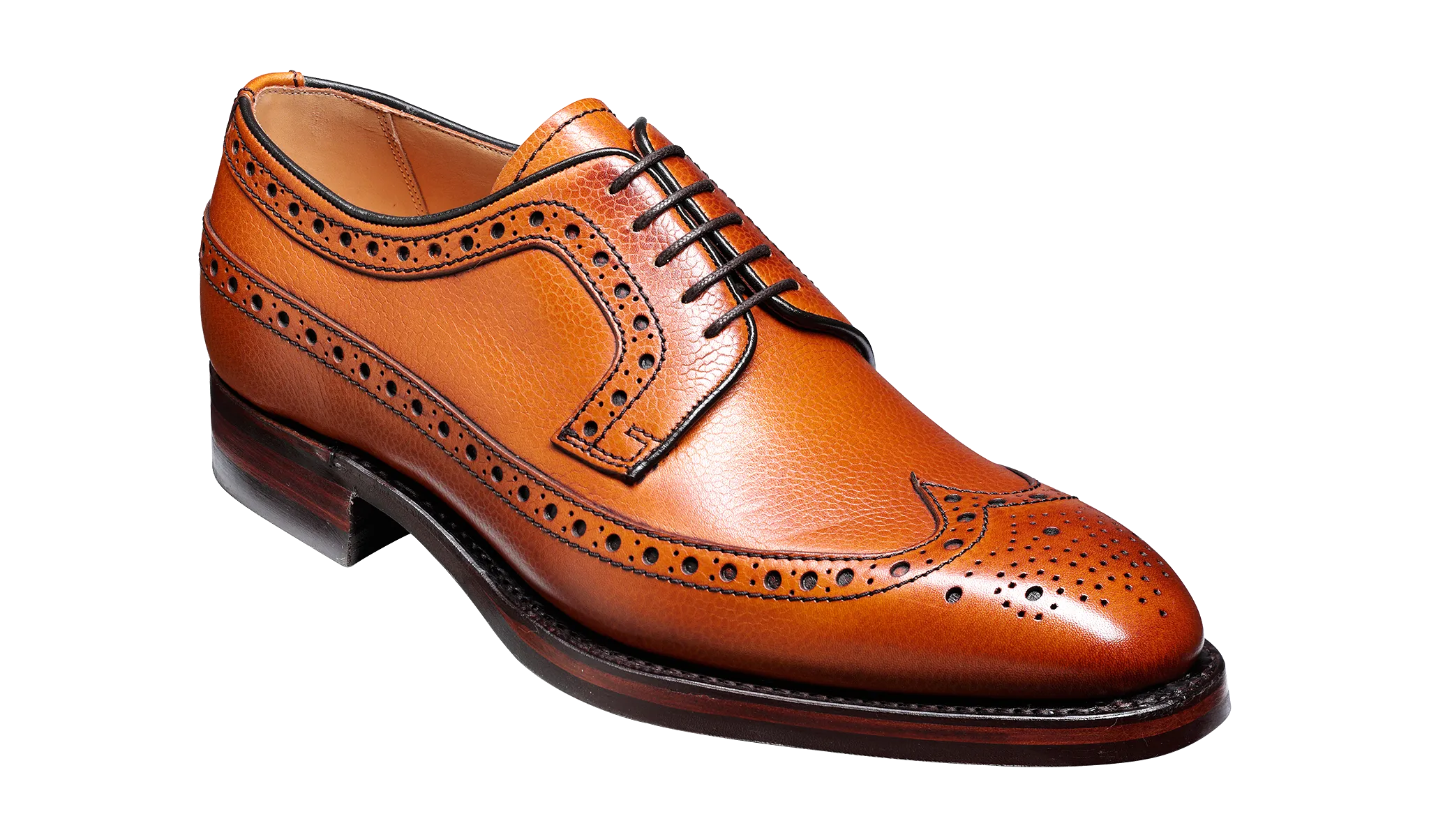 Barker Calvay Classic Long-Wing  Brogue Shoe - Cedar Grain