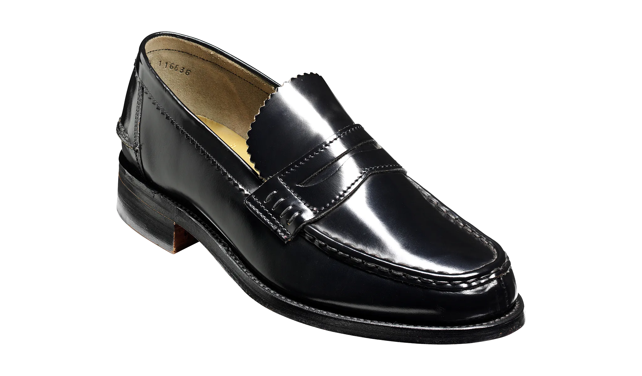 Barker Caruso Classic Penny Loafer  - Hi Shine Black