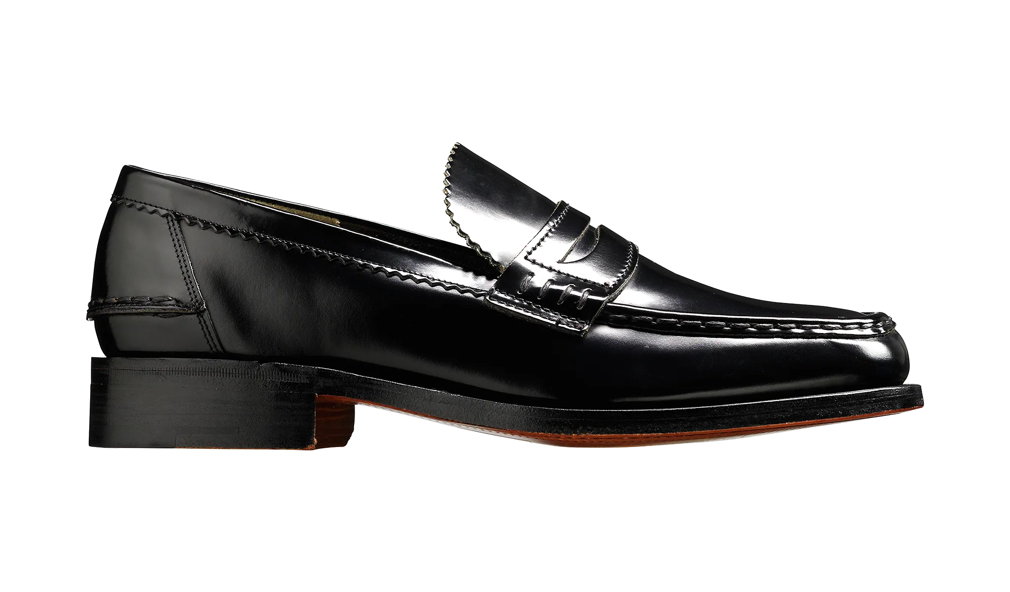 Barker Caruso Classic Penny Loafer  - Hi Shine Black