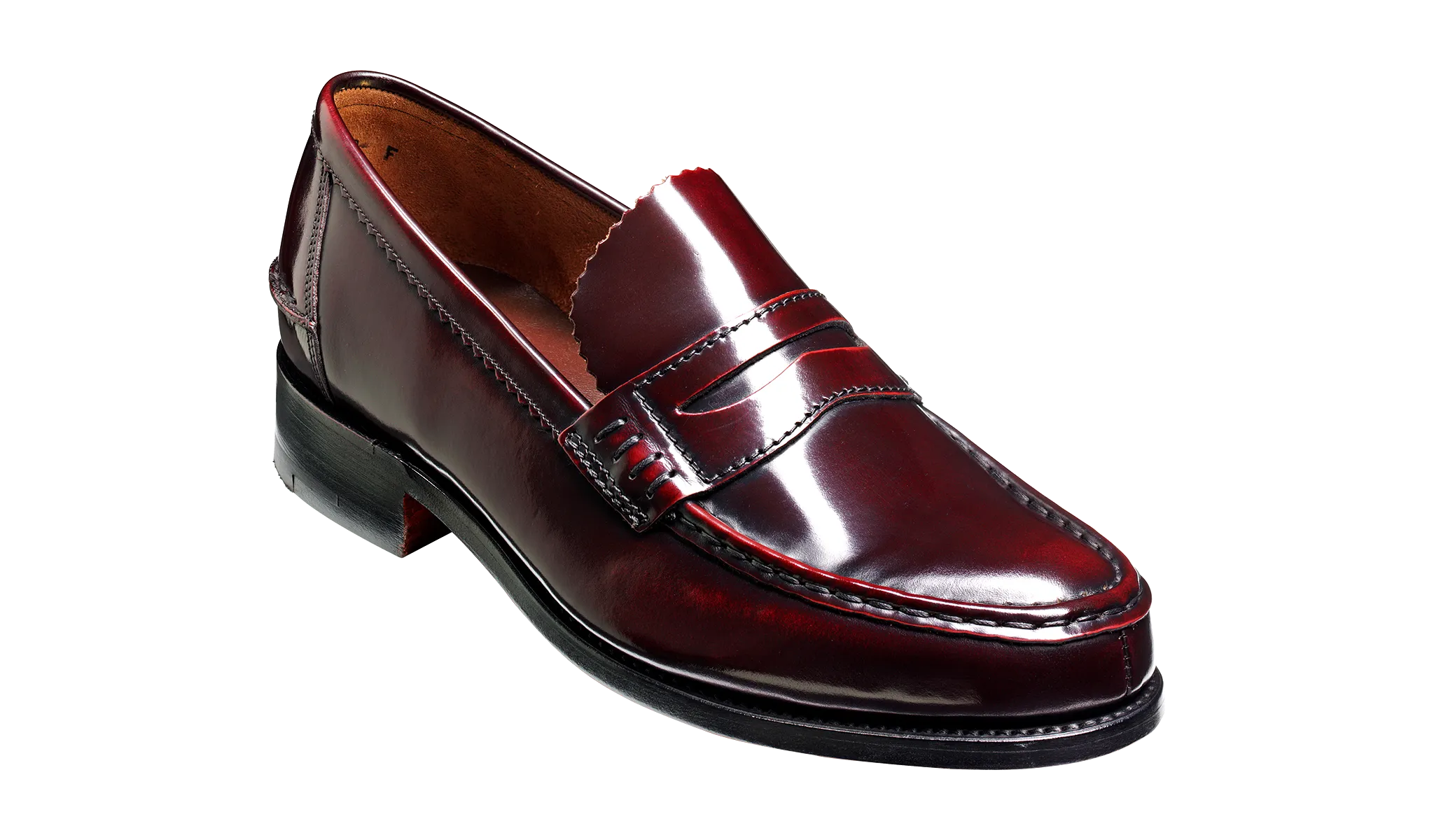 Barker Caruso Classic Penny Loafer  - Hi Shine Burgundy