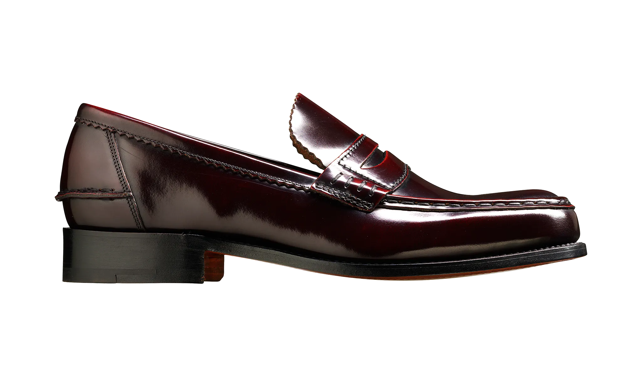 Barker Caruso Classic Penny Loafer  - Hi Shine Burgundy