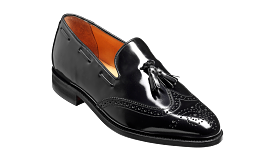 Barker Clive  Classic Wing Cap Loafer -Hi Shine Black