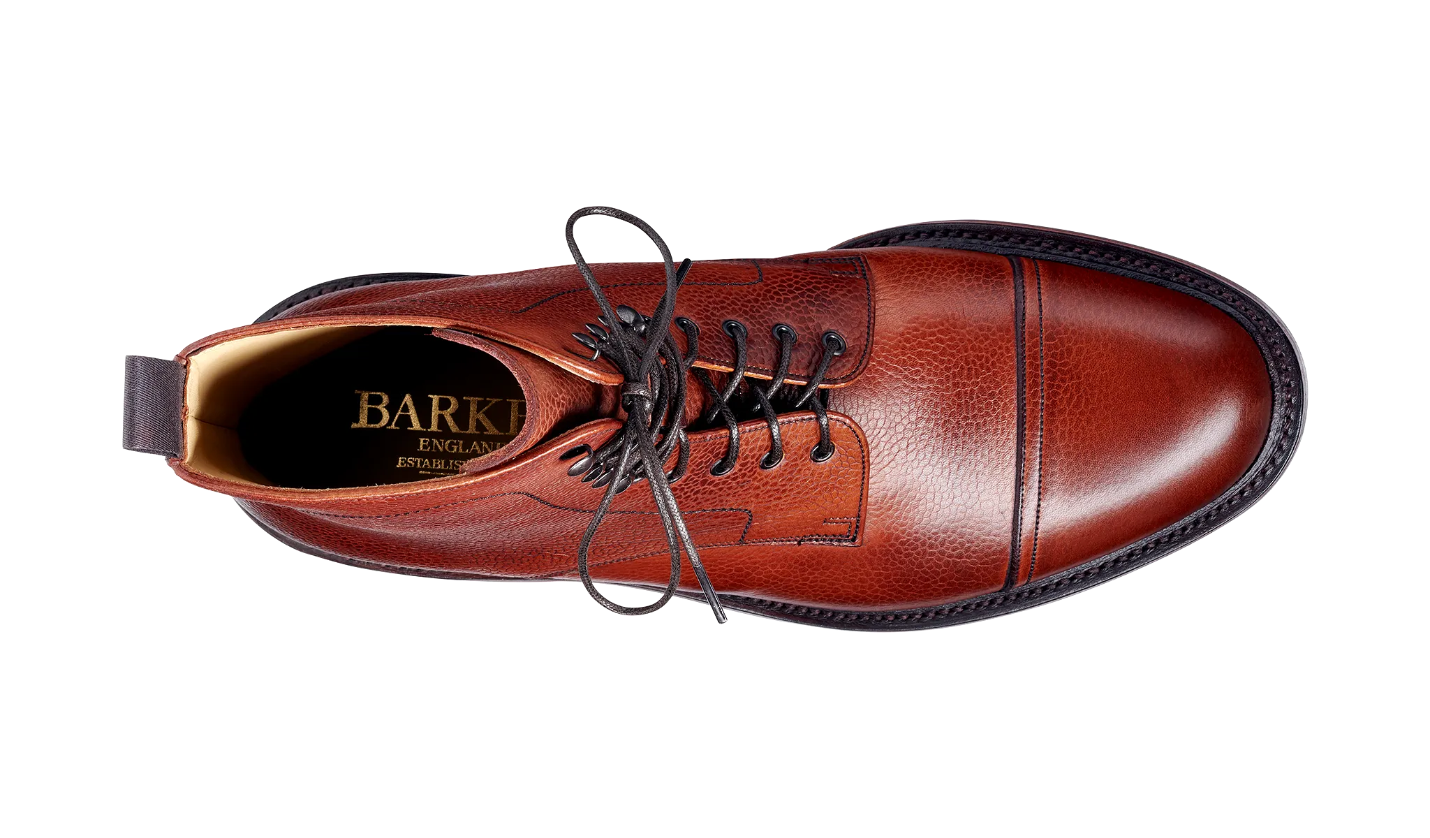 Barker Donegal Top-Cap Calf Leather Boot - Antique Rosewood Calf