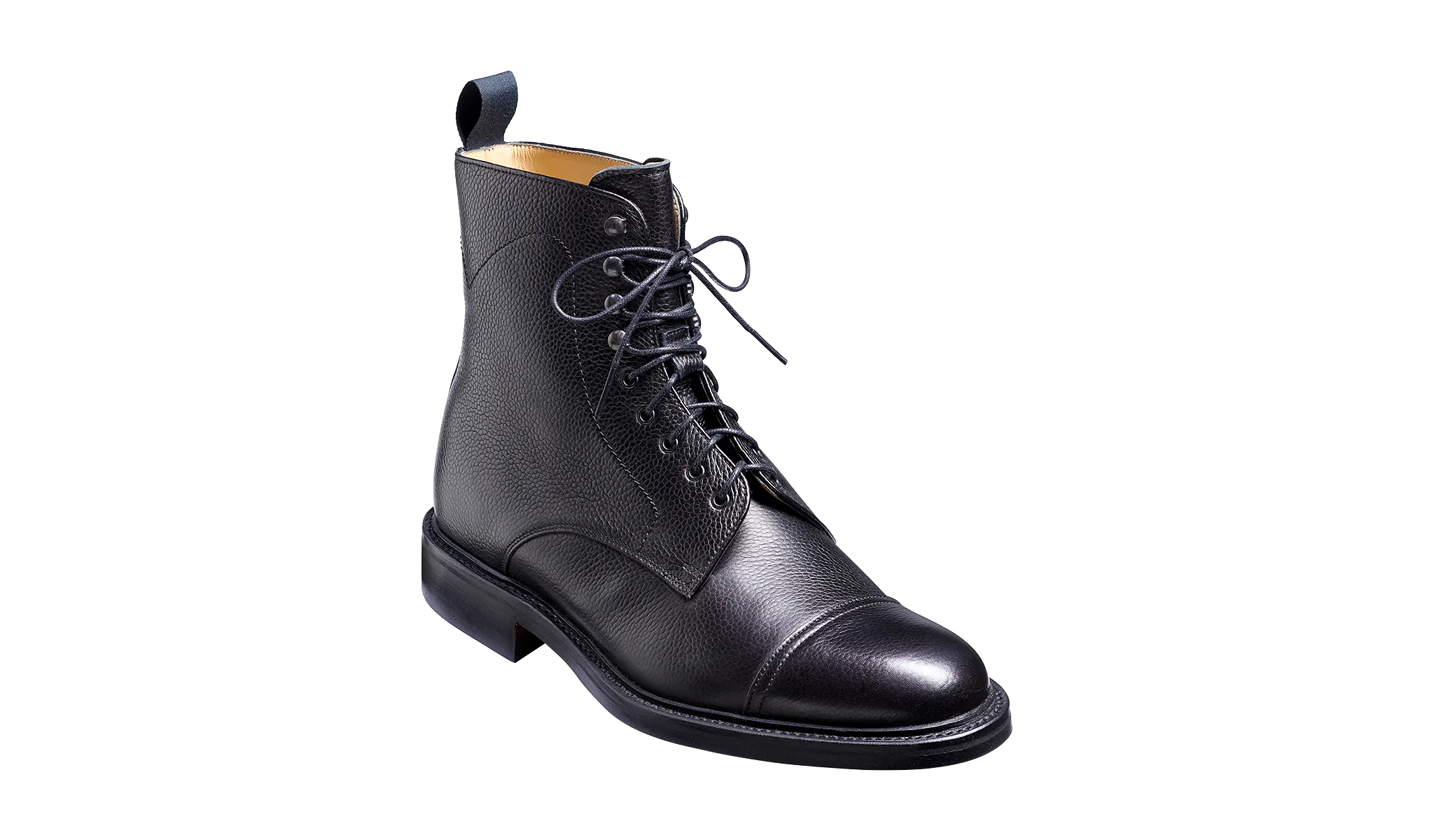 Barker Donegal Top-Cap Calf Leather Boot -  Black Calf