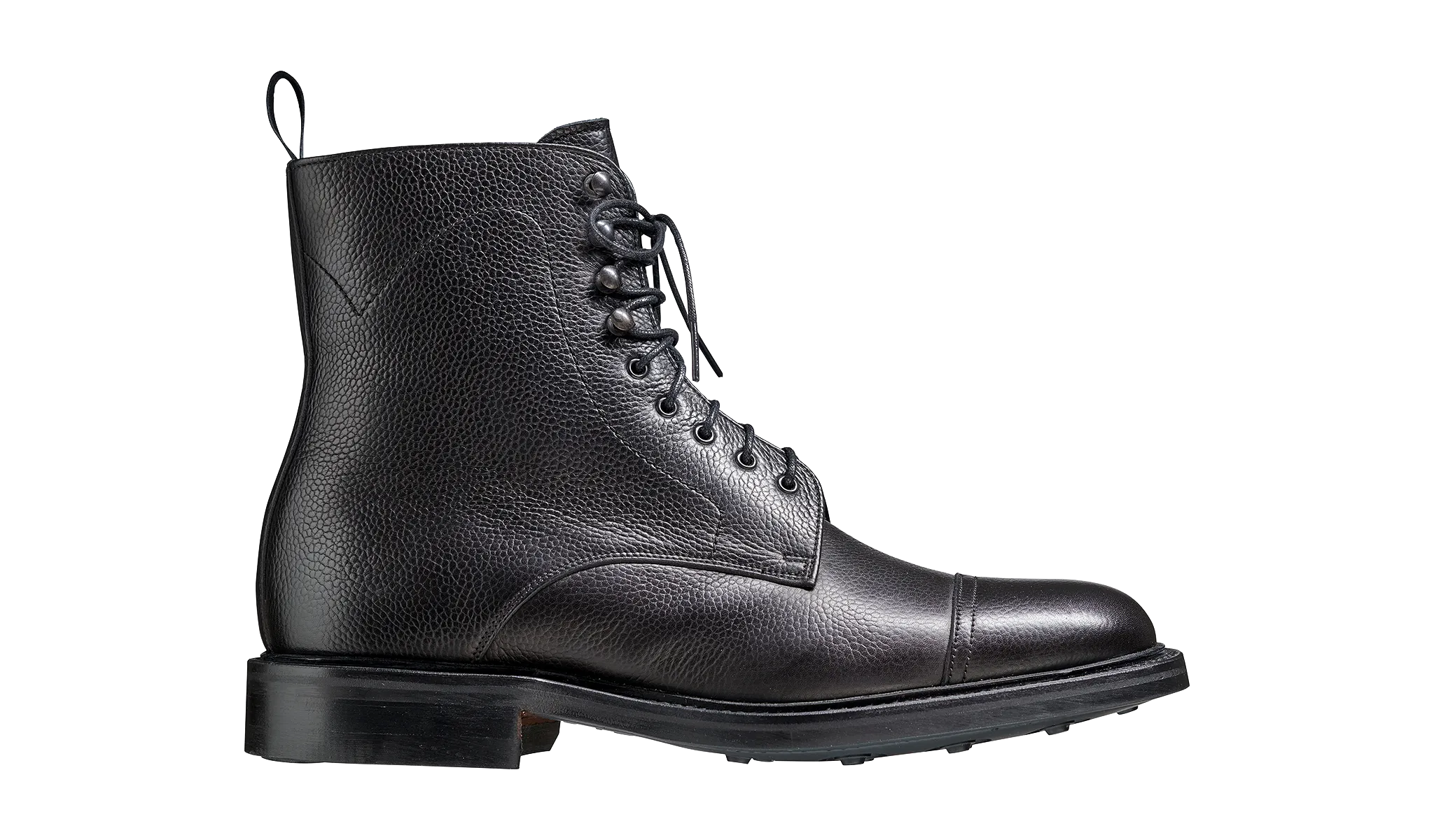 Barker Donegal Top-Cap Calf Leather Boot -  Black Calf