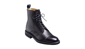 Barker Donegal Top-Cap Calf Leather Boot -  Black Calf