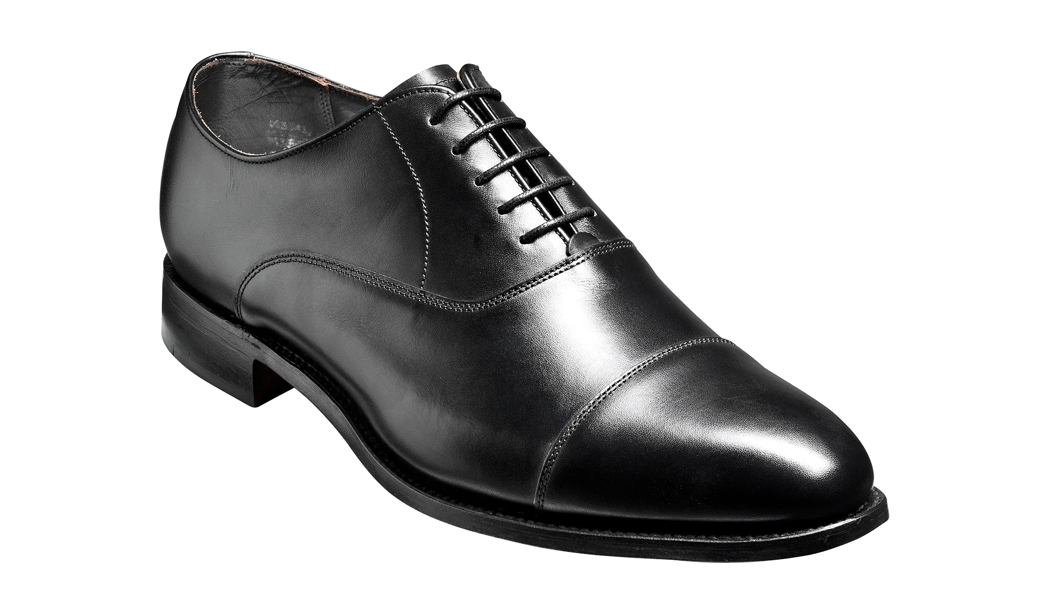 Barker Duxford  toe-cap Oxford Shoe  -Black Calf