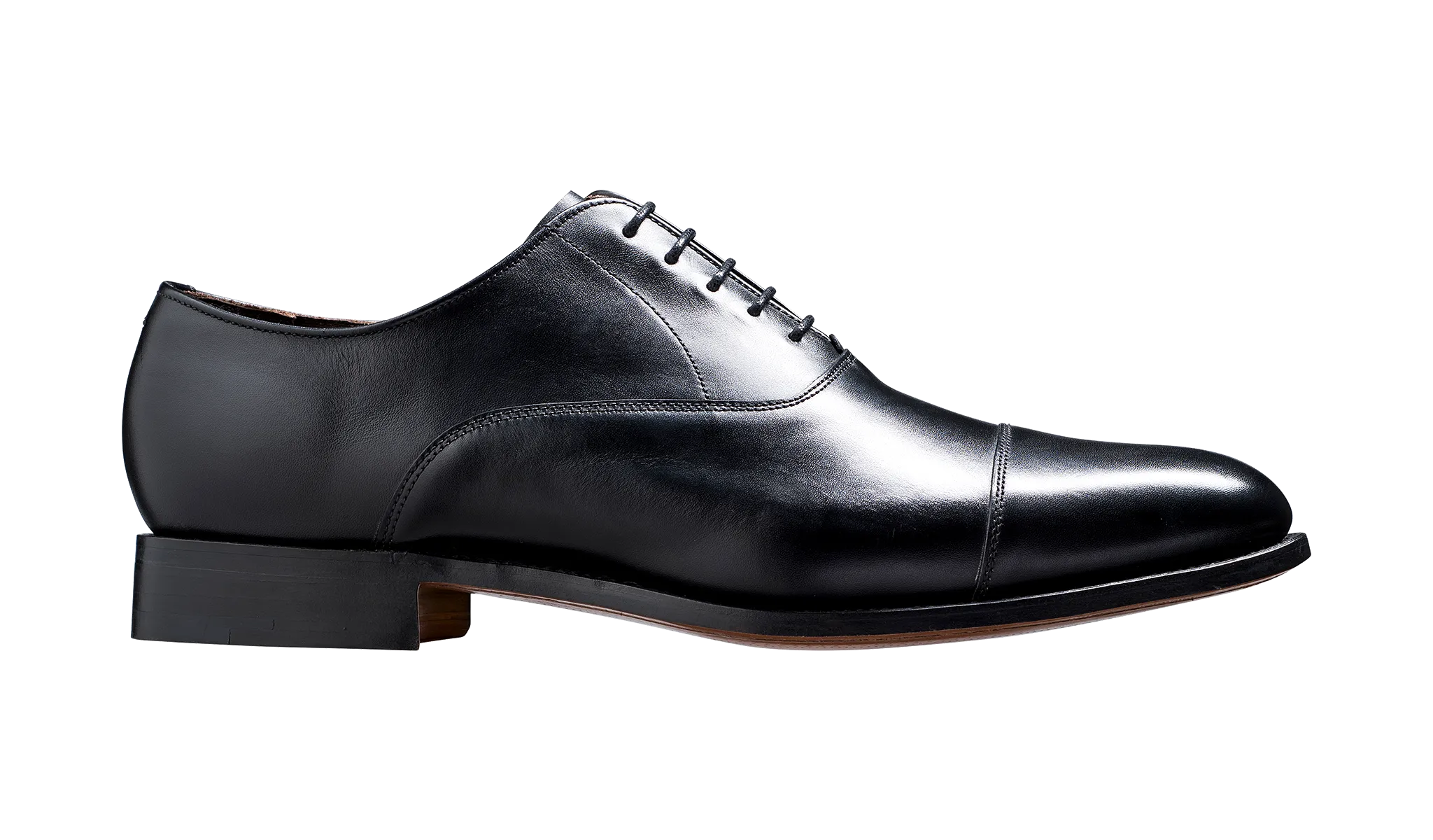 Barker Duxford  toe-cap Oxford Shoe  -Black Calf