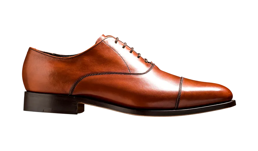 Barker Duxford  toe-cap Oxford Shoe  -Rosewood Calf