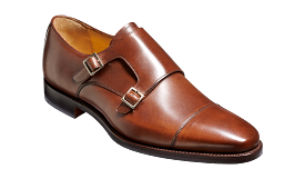 Barker  Edison uncomplicated Monk Strap - Dark Walnut Calf