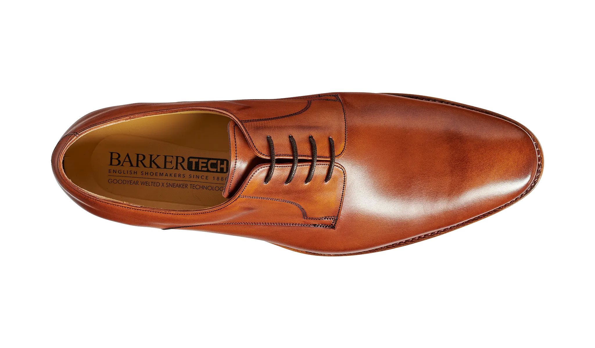 Barker Ellon Refined Derby - Antique Rosewood Calf