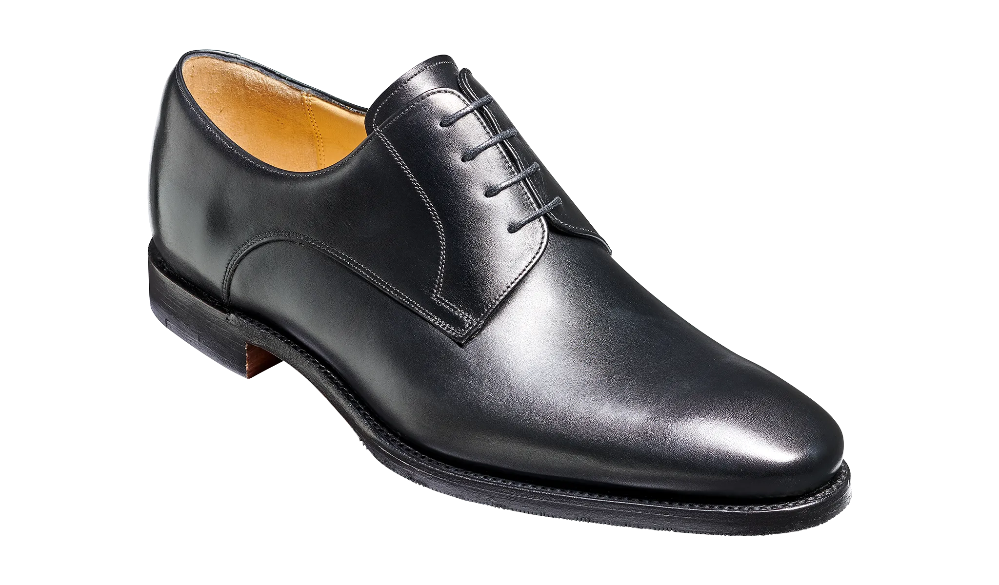 Barker Ellon Refined Derby - Black Calf