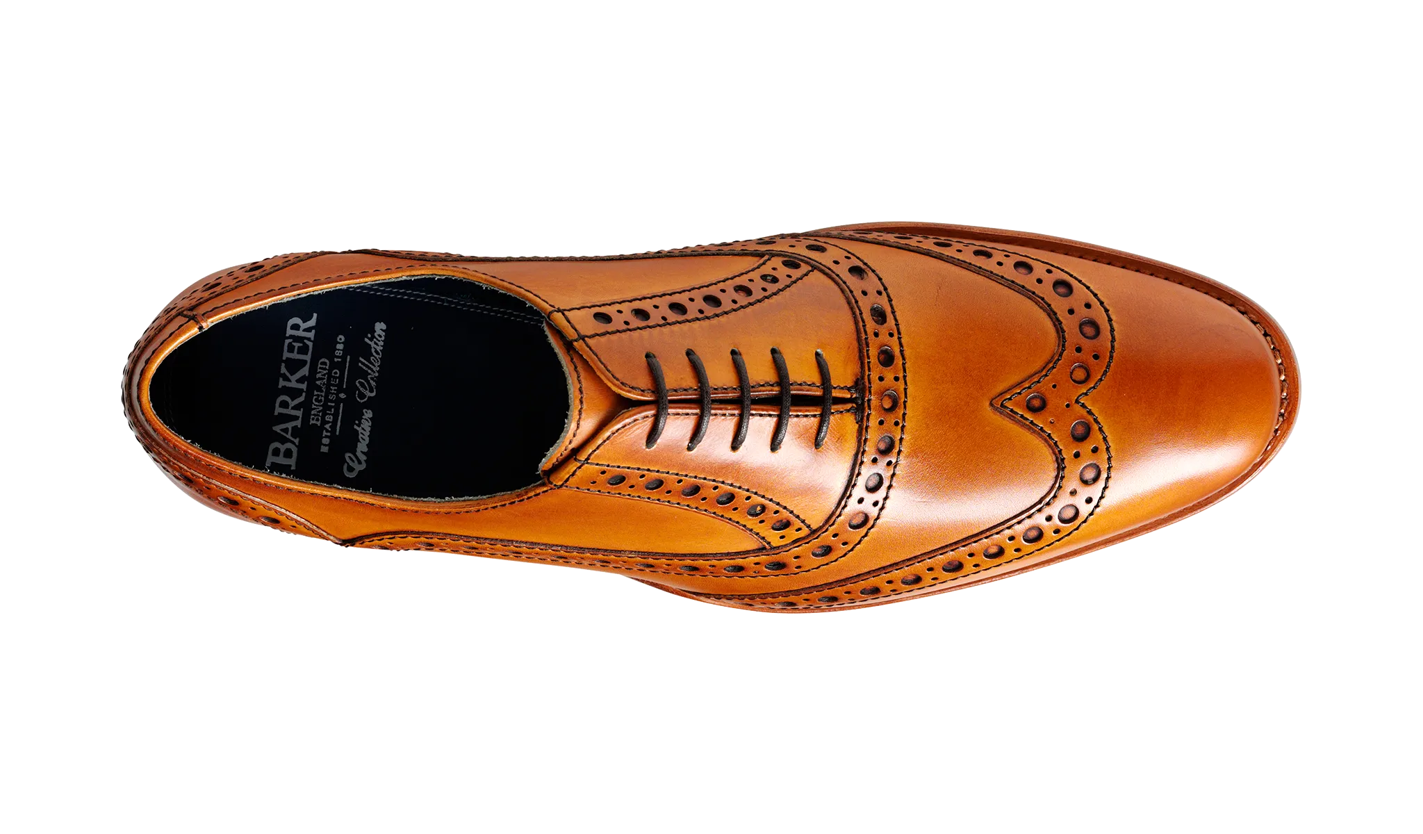 Barker Grant English Brogue Shoe - Cedar Calf