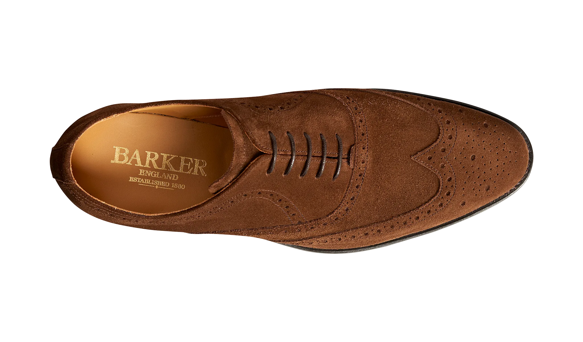 Barker Hampstead Classic Oxford brogue - Castagnia Suede