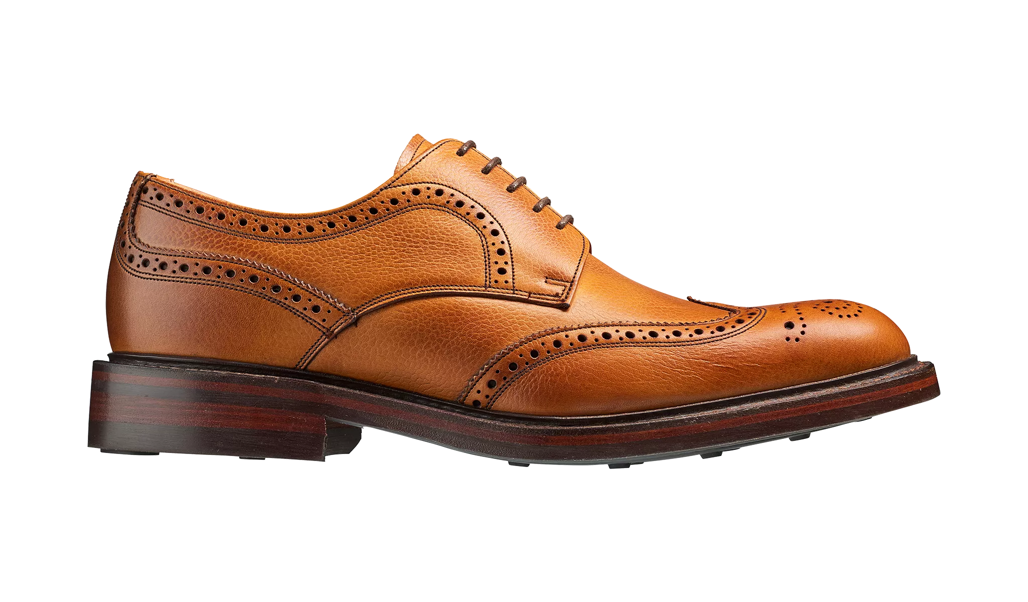 Barker Kelmarsh Wingtip Brogue Derby Shoe -Cedar Grain