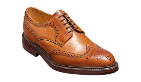 Barker Kelmarsh Wingtip Brogue Derby Shoe -Cedar Grain