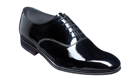 Barker Madeley  Plain Oxford Shoe- Black Patent