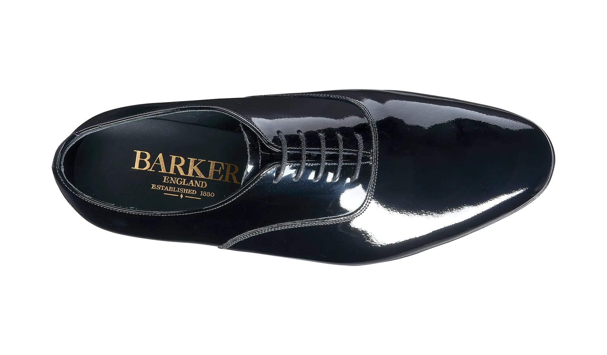 Barker Madeley  Plain Oxford Shoe- Black Patent