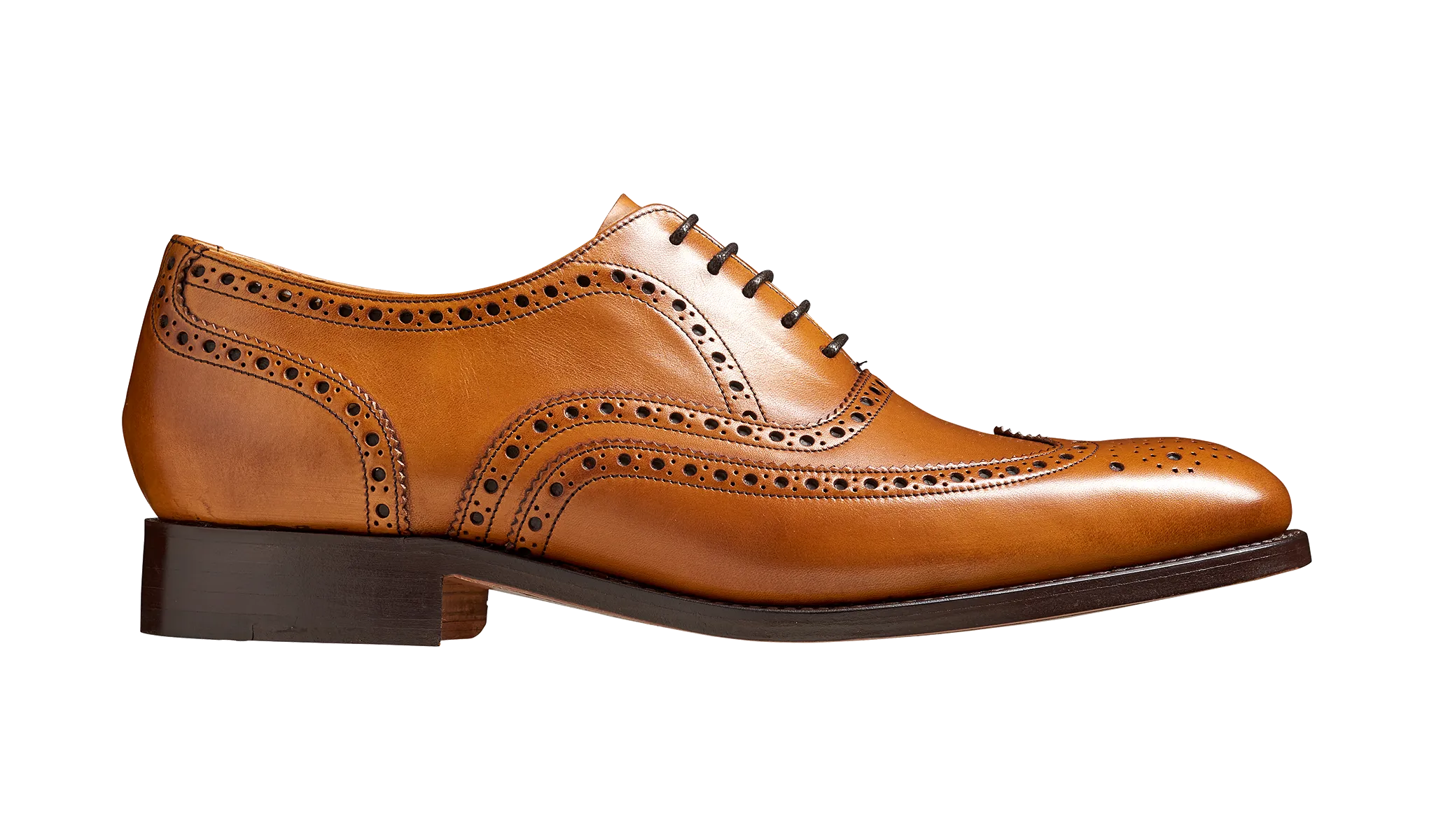 Barker Malton Full Wing Brogue Shoe - Cedar Calf